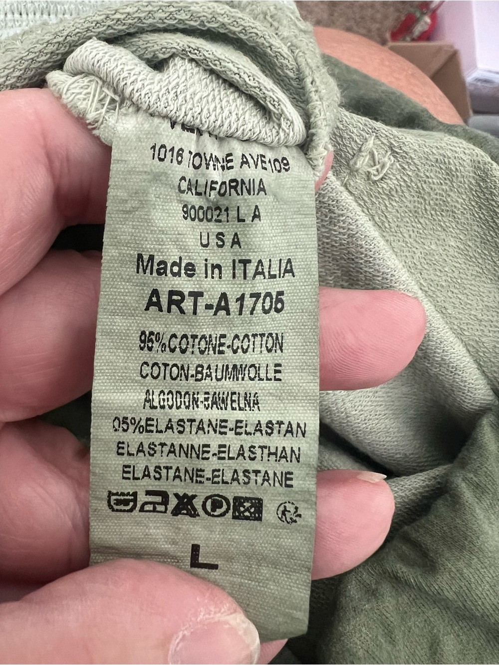 New Venti6 green mineral wash draw string moto joggers size L - Picture 7 of 8